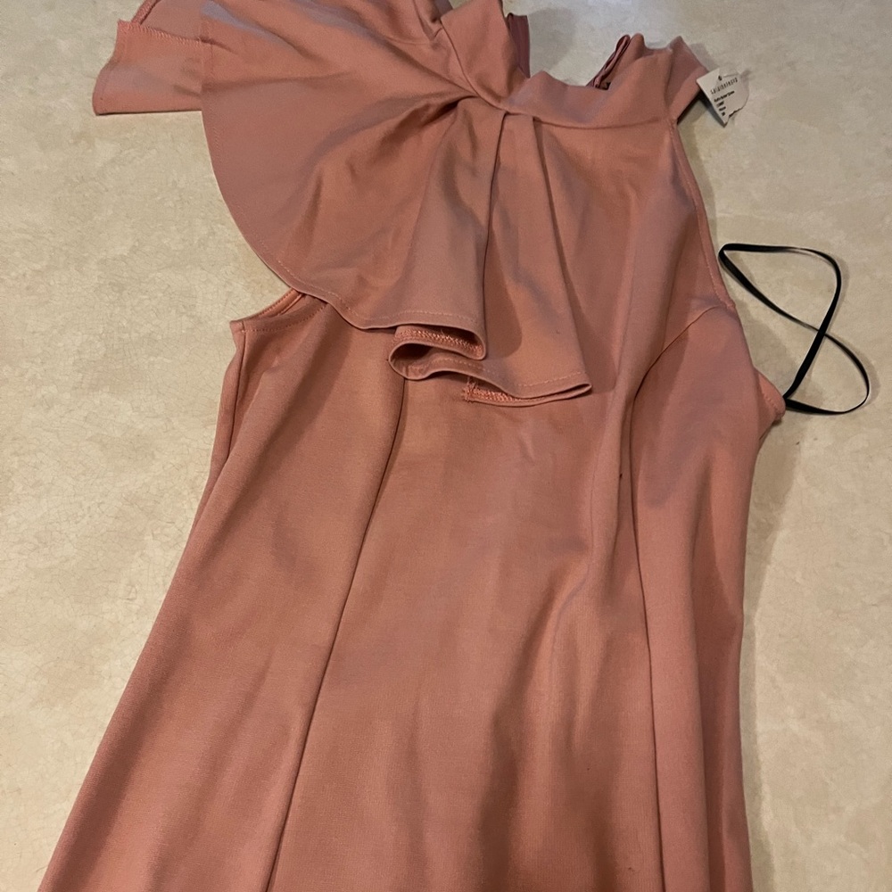 Fashion Nova Pink Asymmetrical One Shoulder Mini Dress